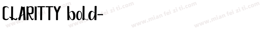 CLARITTY bold字体转换